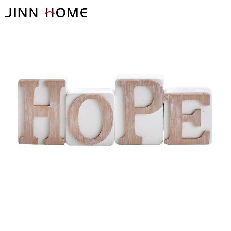 Wooden Hope Word Sign  Multi-color Freestanding Wooden Letters