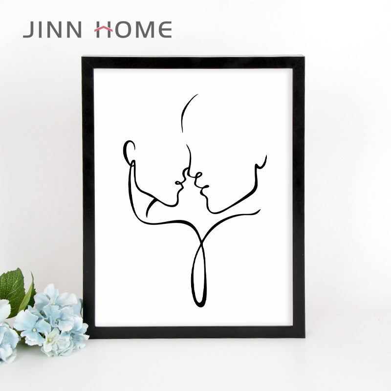 Jinn Home Modern Art A3 Wooden Picture Frames Black Custom Family Home Wall Decor