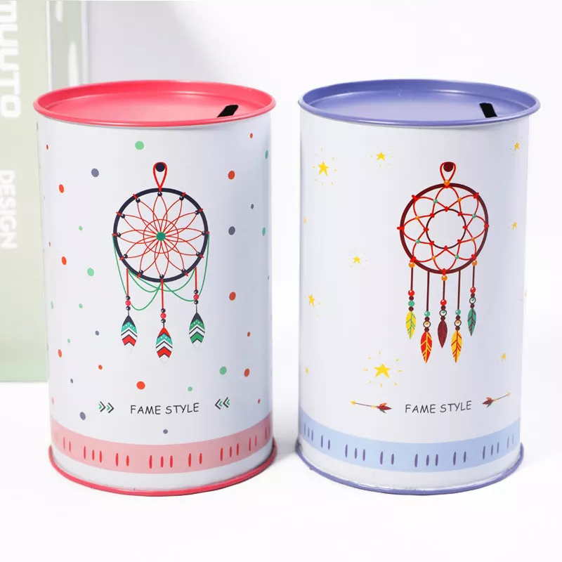 Jinnhome Wind chimes pattern Beautifully Design metal money gift bank money saving box for kids