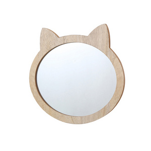 High Quality Wooden Wall Art Circle Mirror Acrylic Frame Home Decor-Mouse Ear Hanging Mirror Baby's Living Room/Bedroom/Bathroom