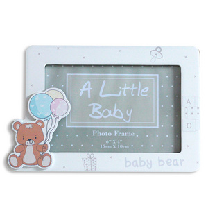 wooden my first year cute bear wood cartoon baby photo frames for boys and girls