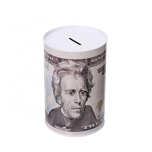 Jinn Home Coin Counting flower pattern money box metal piggy bank for Gift Customized Money Jar Decor Money Jar