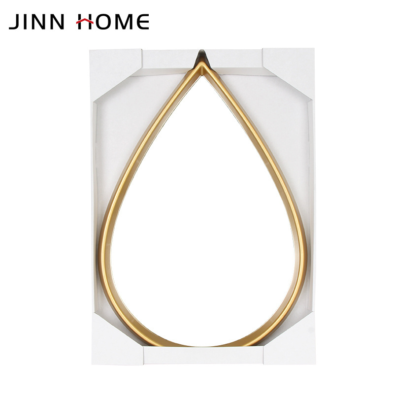 Jinnhome Home Decoration Decoration Mirror Art Water Drop Shaped iron Metal Border Shaped Art Mirror