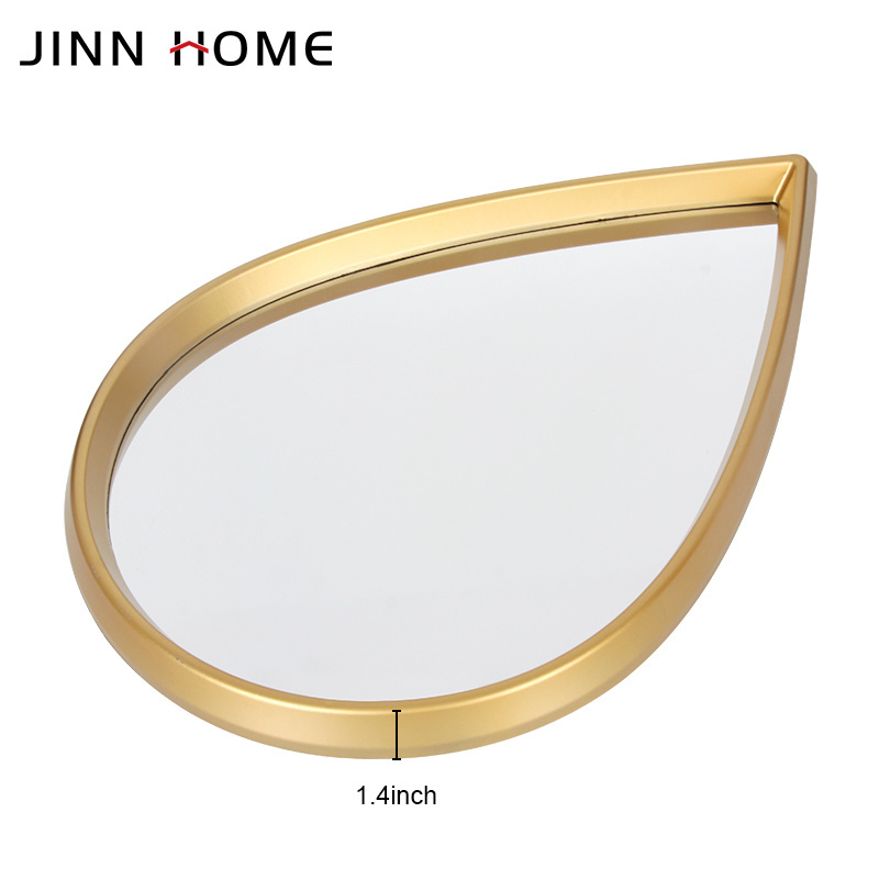 Jinnhome Home Decoration Decoration Mirror Art Water Drop Shaped iron Metal Border Shaped Art Mirror