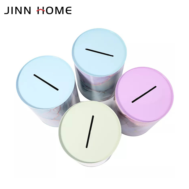 Jinnhome Promotional Custom Print Design  metal money piggy bank money saving box for cash money