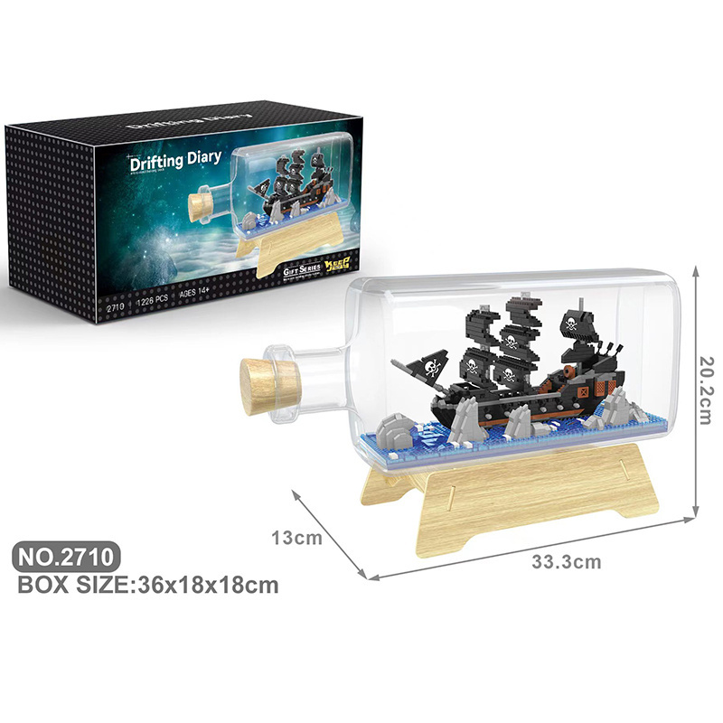 Wholesale Kid toys Titanic micro mini building blocks Titanic Black Pearl of the Caribbean Sunbeam diy toys set