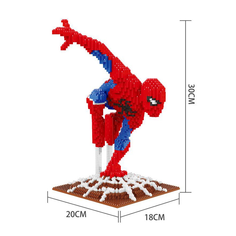 Hot Sale Movie action figure Mini Blocks action figures Spider-man Toys Educational DIY Assembly Nano Brick