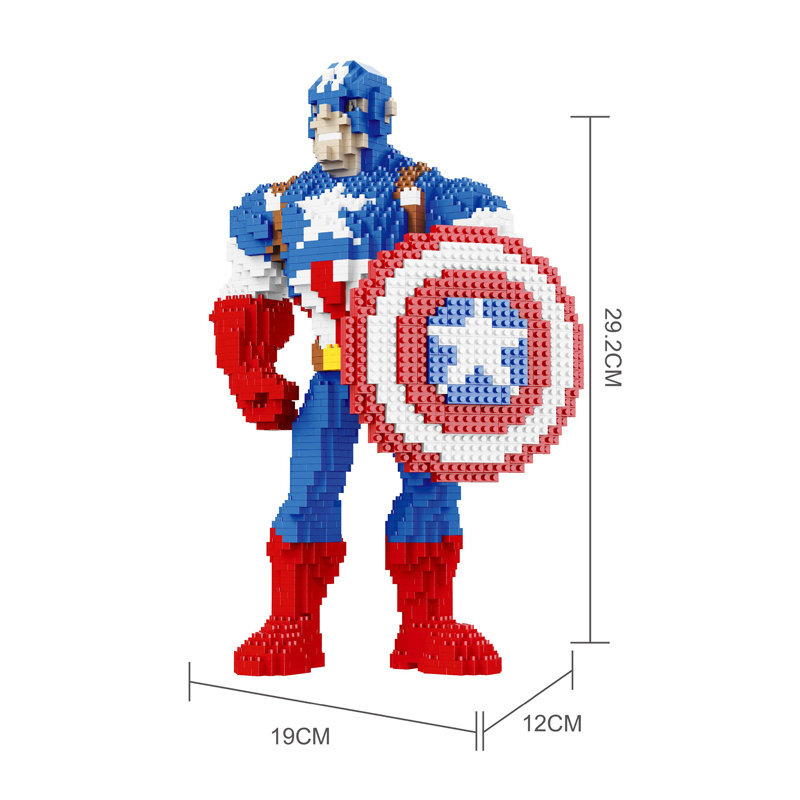 Hot Sale Movie action figure Mini Blocks action figures Spider-man Toys Educational DIY Assembly Nano Brick