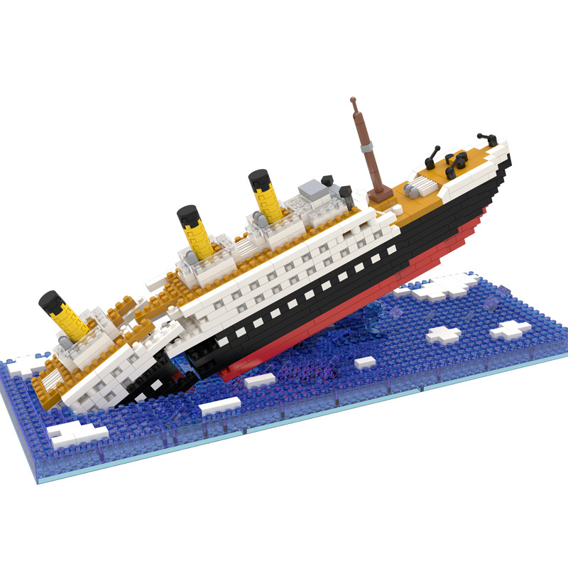 Wholesale Kid toys Titanic micro mini building blocks Titanic Black Pearl of the Caribbean Sunbeam diy toys set