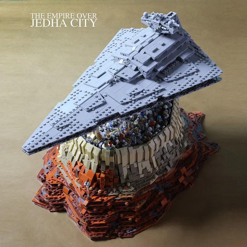 21007 Star Plan Destroyer Cruise Ship Building Block The Empire Over Jedha City Starwars Toy Bricks Puzzle Game For Kids