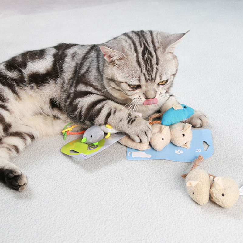 Kinning Pet Products New Style Wholesale Plush Simulation Mouse Interactive Catnip Toys For Cat