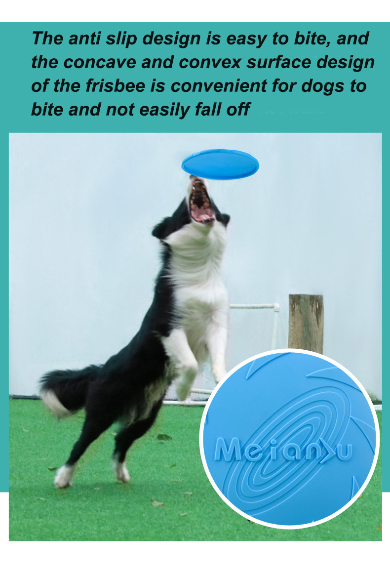 Kinning   Dog Flying Disc Dog Pet Toy Pet Interactive Training Flying Disc Floating Water Bite Resistant Soft Dog Flying Disc