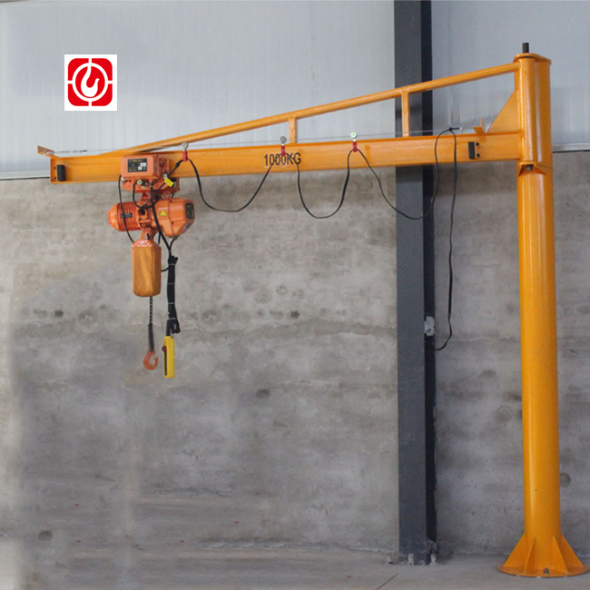 Factory Direct Sale 1 ton 2 ton 3 ton 5 ton 360 Degree Rotation Supported Cantilever JIB Crane With Electric Hoist