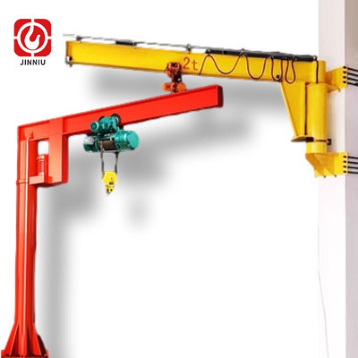 Cantilever 10 ton swinging loading arms electric hoist jib crane with chain hoist