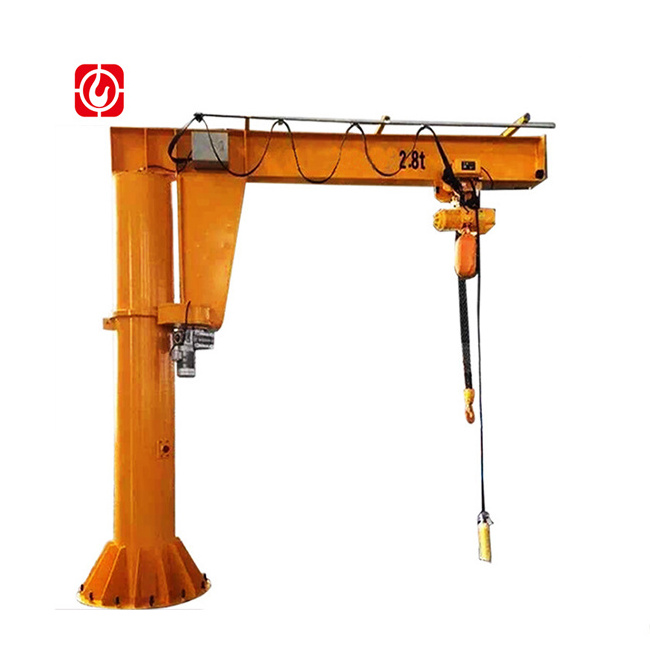 Portable Hydraulic with Electric Workshop Crane Cantilever  Small Pickup Rotate Manual Mobile Jib Crane Truck Crane