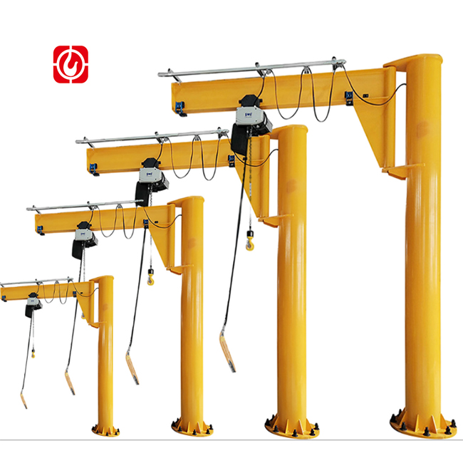 Factory Direct Sale 1 ton 2 ton 3 ton 5 ton 360 Degree Rotation Supported Cantilever JIB Crane With Electric Hoist