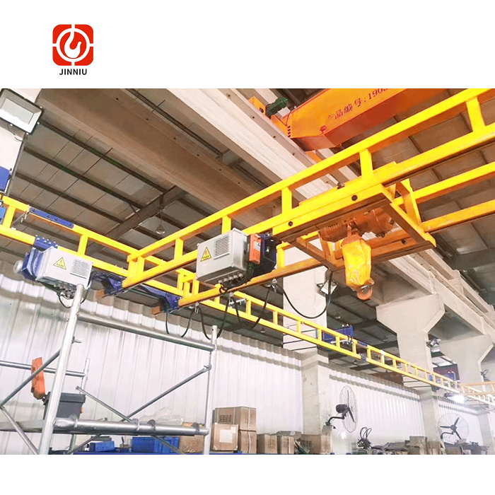 1000 kg light weight Overhead bridge crane Flexible Beam Monorail Free Standing workstation crane