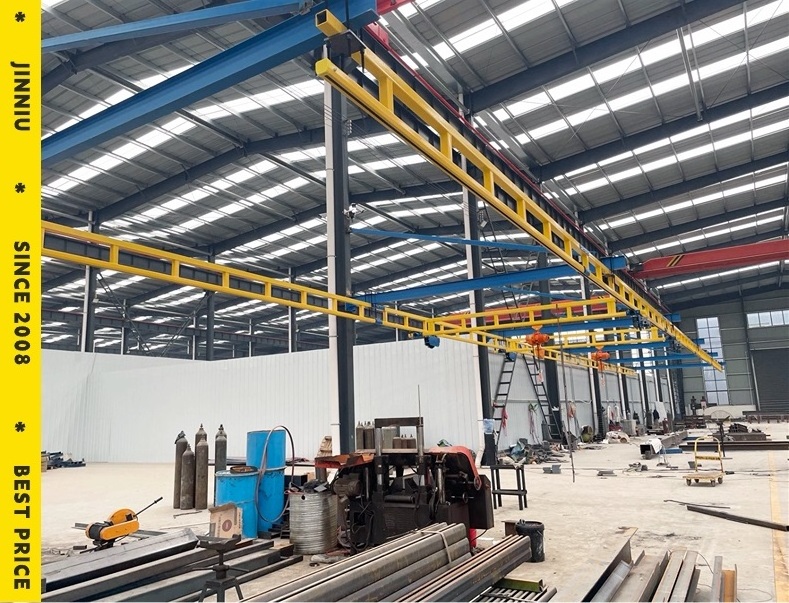 1000 kg light weight Overhead bridge crane Flexible Beam Monorail Free Standing workstation crane