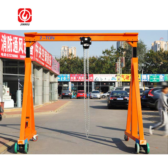 Adjustable height 5 ton shipyard mini portable gantry crane