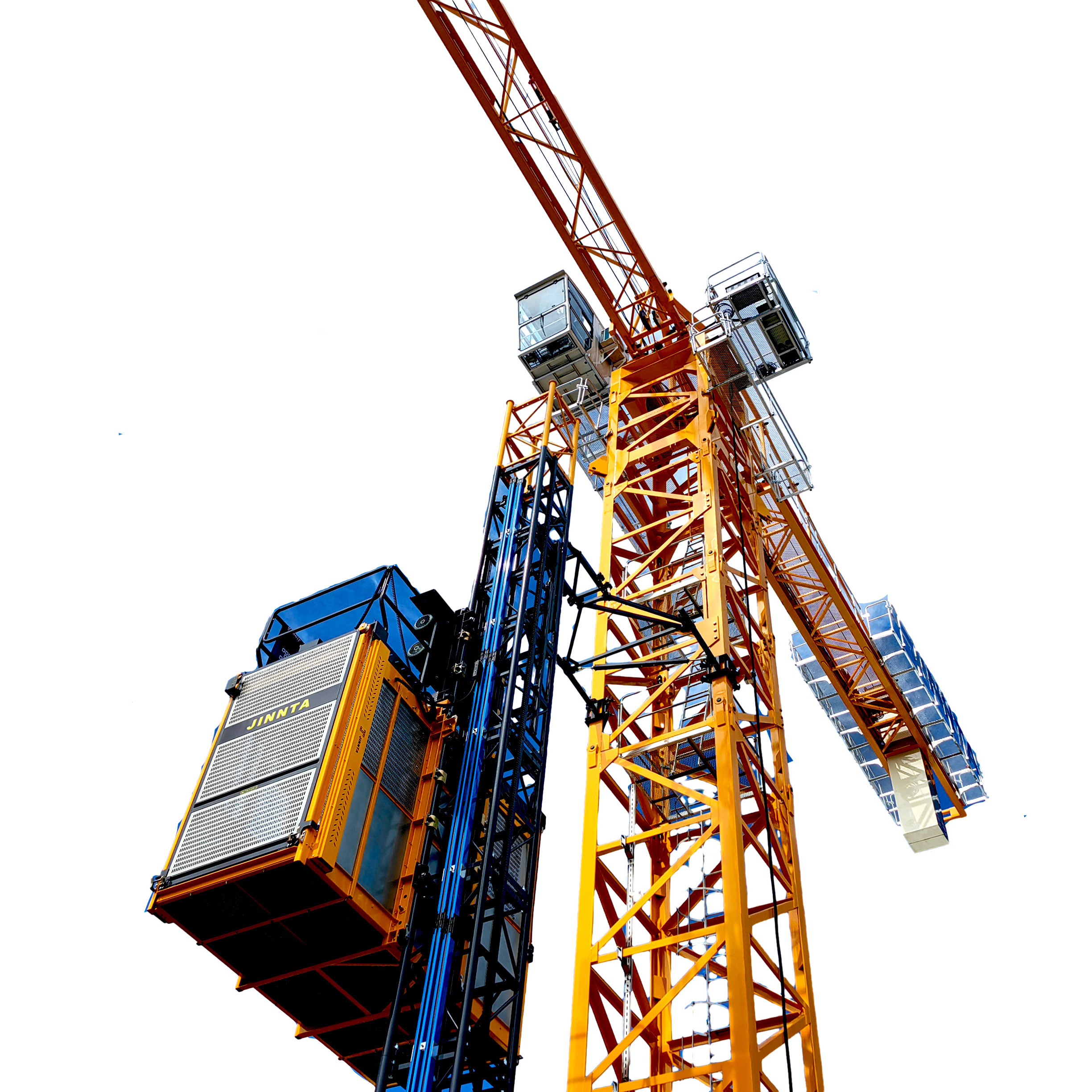 JINNTA CE CERTIFICATE 200KNM Model Flat-Top Tower Crane Low Price Wholesale Driver'S Cab Hanging Type Construction Crane Tower