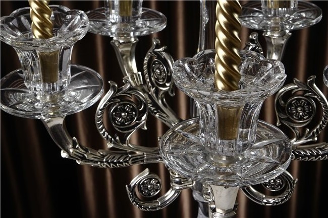 Wholesale Black-Candelabra Wedding Table Centerpiece Decoration 5 Arm Crystal Glass Candelabra Black