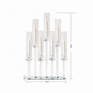 long base 7 holder party table wedding decoration supplies candelabra crystal material