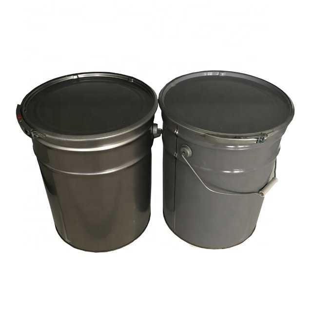 20L grease tin pail with lug lid and metal handle, 5 gallon bucket handle