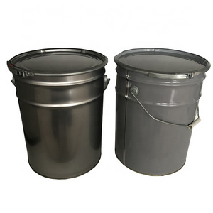 20L grease tin pail with lug lid and metal handle, 5 gallon bucket handle