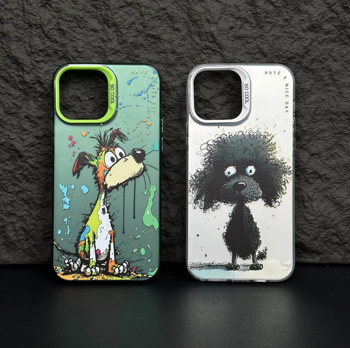 Oil Painting Animal Panda Pig Phone Holder Case for iphone 15 Xr Xs 11 12 13 14 Pro Max Cell Cover