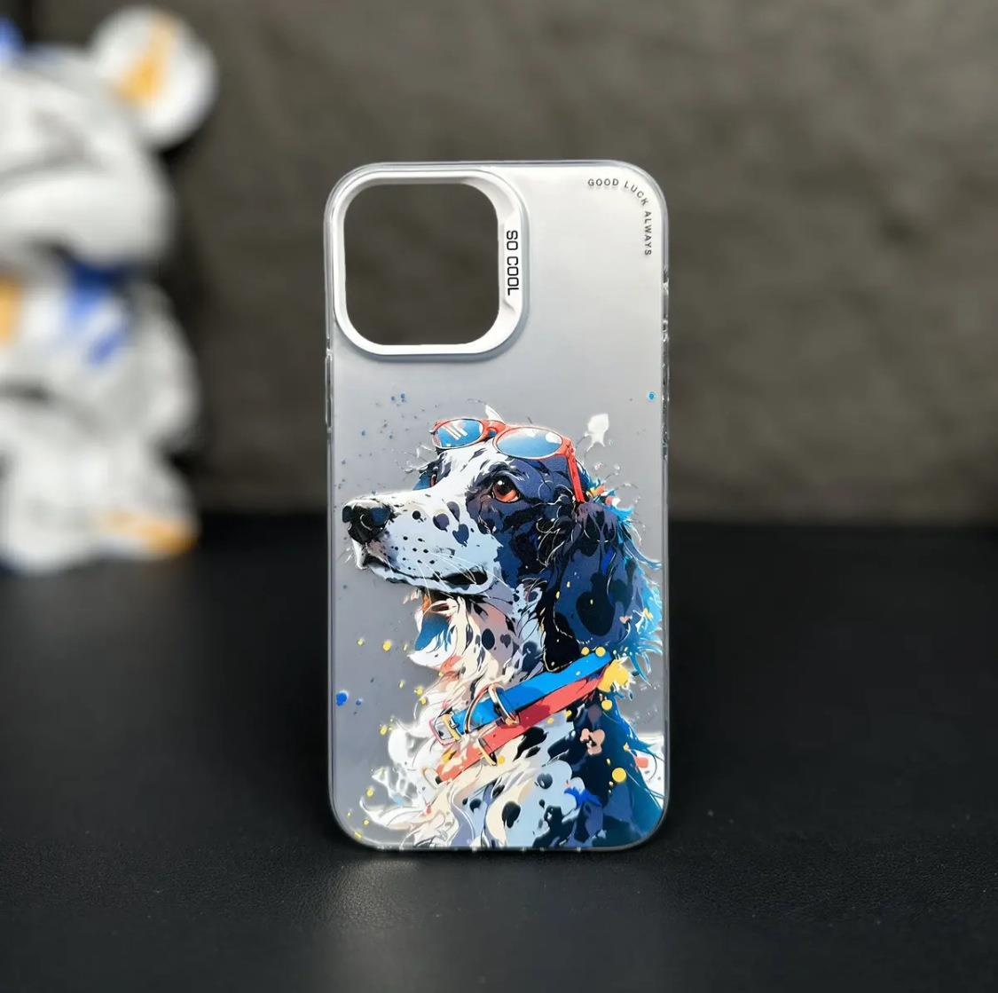 Oil Painting Animal Panda Pig Phone Holder Case for iphone 15 Xr Xs 11 12 13 14 Pro Max Cell Cover