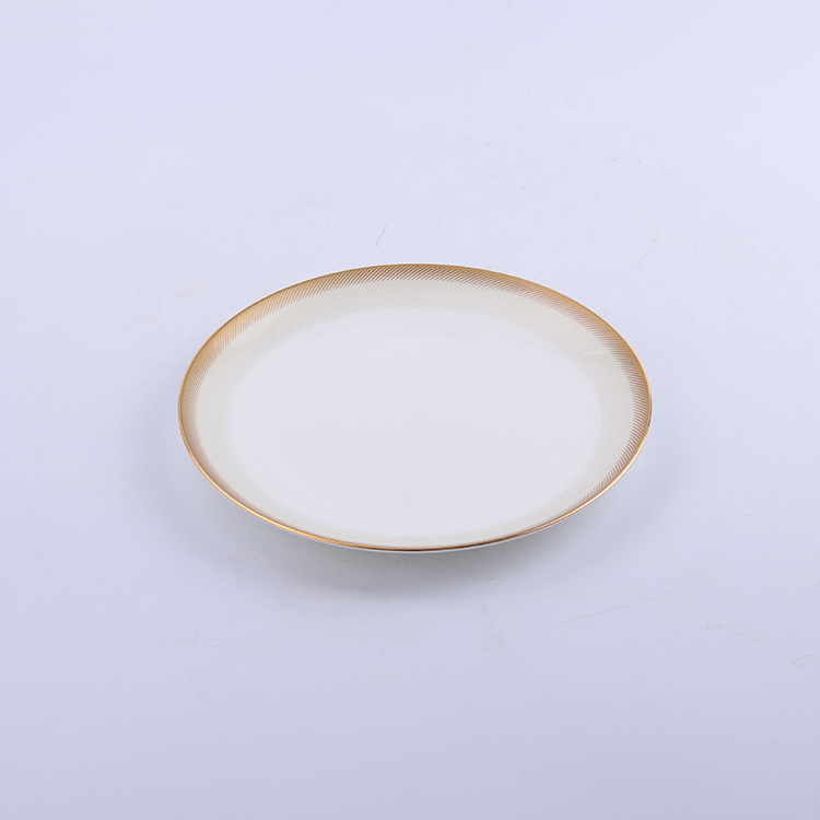 High quality wholesale price luxury pakistan dinnerware hotel restaurant gold rim fine bone china dinner set