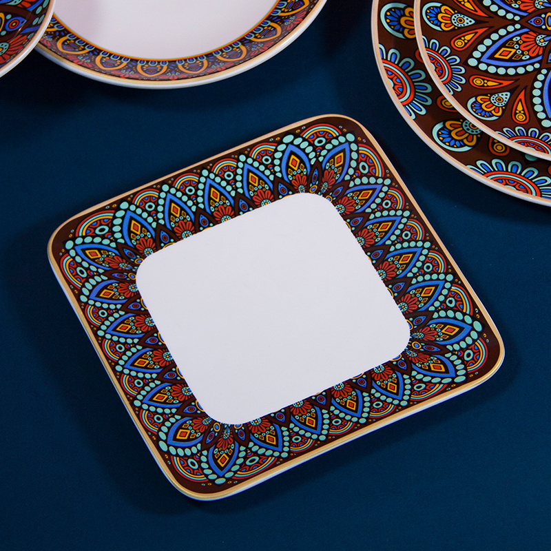 Bohemia Style Ceramic Dishes & Plates Multiple Models Dinnerware Sets Porcelain for Home Restaurant Tableware Bowls and Plates