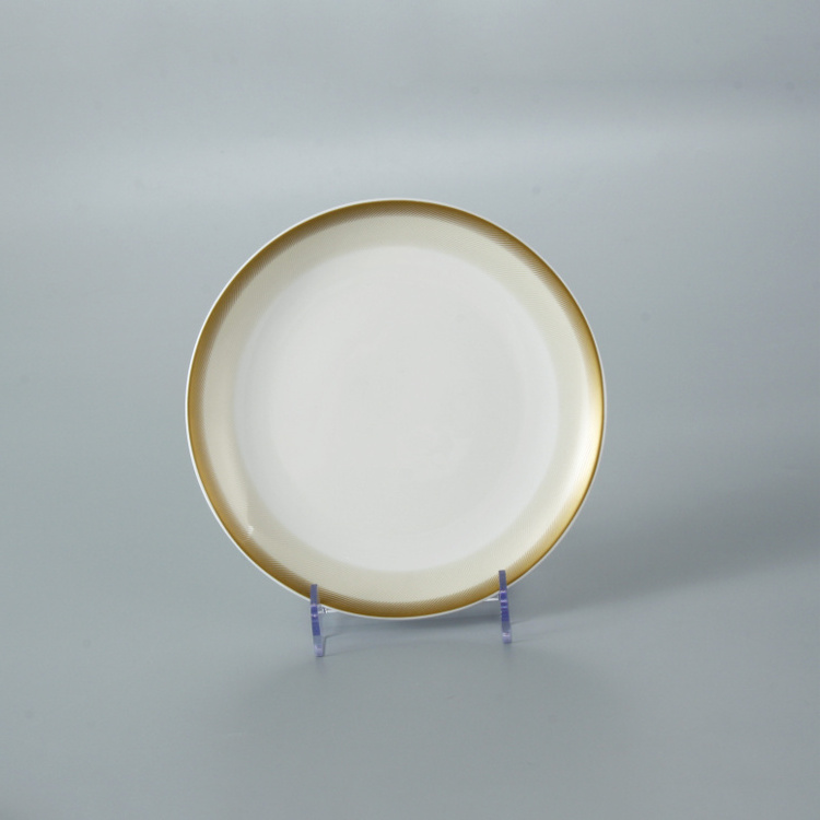 Modern arabic pakistani luxury golden rim bone china dinner sets