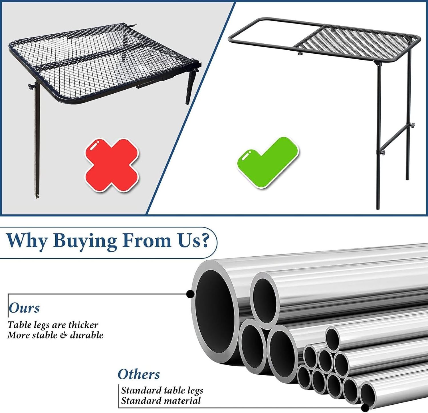 Folding Camping Table,Portable Picnic Table Foldable Lightweight Outdoor for Party Picnic Beach Camping Car Cooking Beach Tire