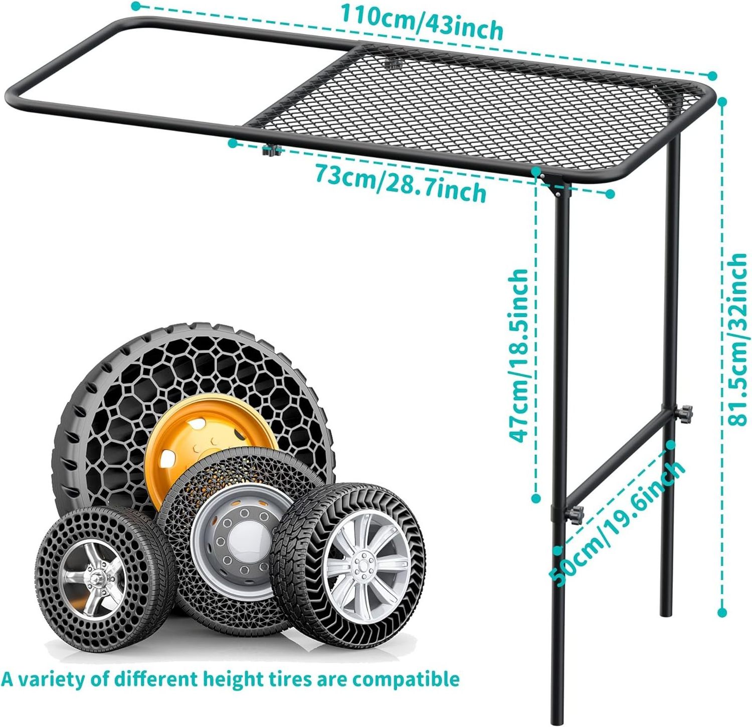 Folding Camping Table,Portable Picnic Table Foldable Lightweight Outdoor for Party Picnic Beach Camping Car Cooking Beach Tire