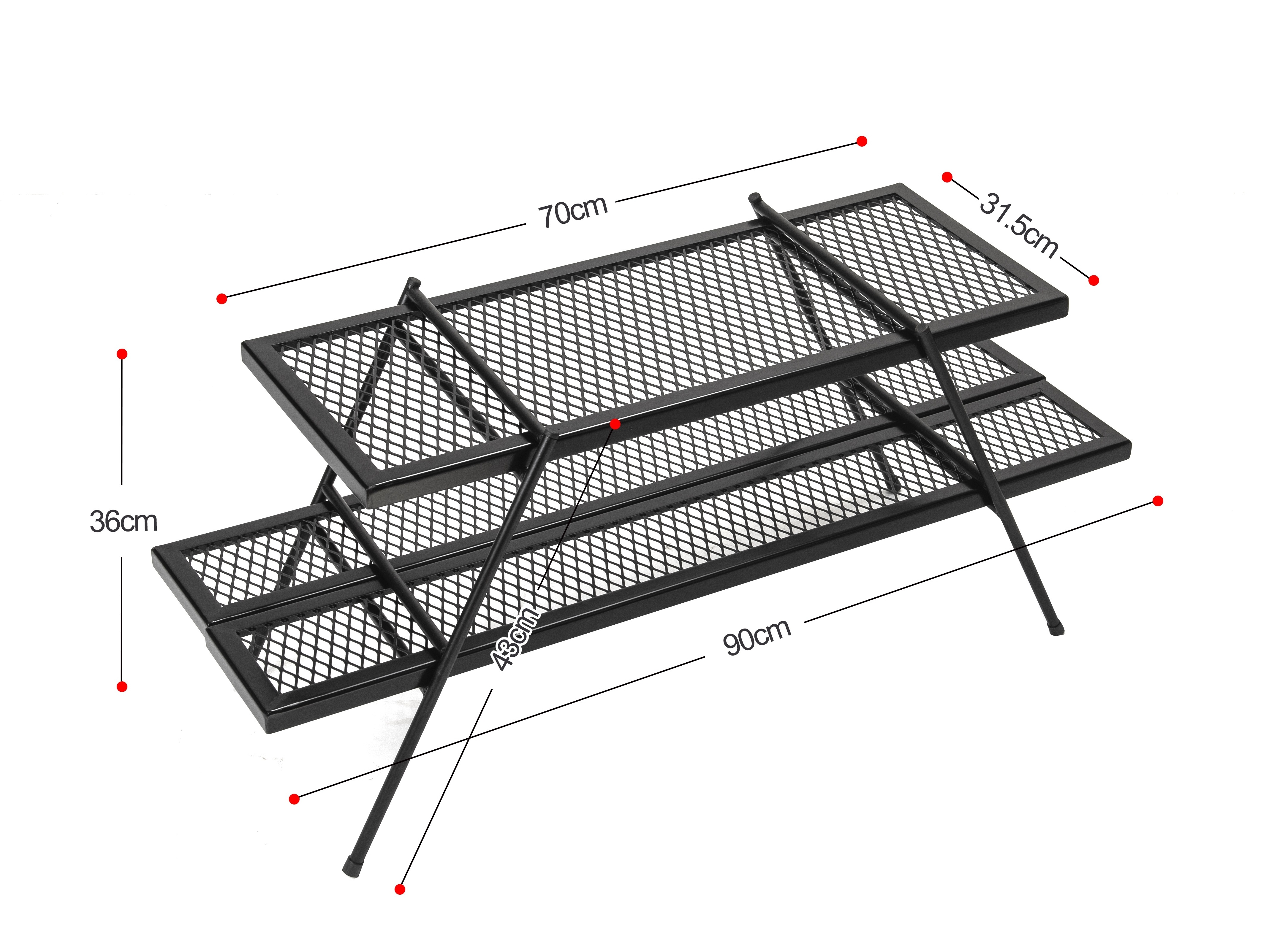 2022 New Arrival Folding Campfire Grill Heavy Duty Steel Grate, Portable Over Fire Camp Grill for Outdoor Open Flame Cooking