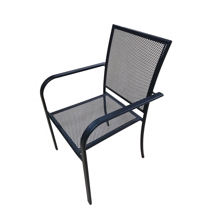 Outdoor Garden Furniture Metal High quality  solid factory Stacking patio dining chair