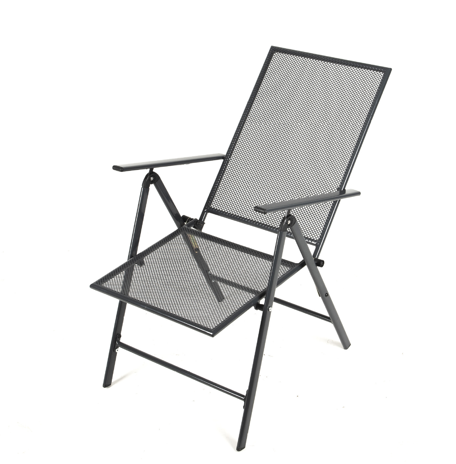 Patio Chairs Folding Lawn  Outdoor Sling Chairs 5 Level Adjustable Backrest Metal Frame Patio Dining Chairs for Camping