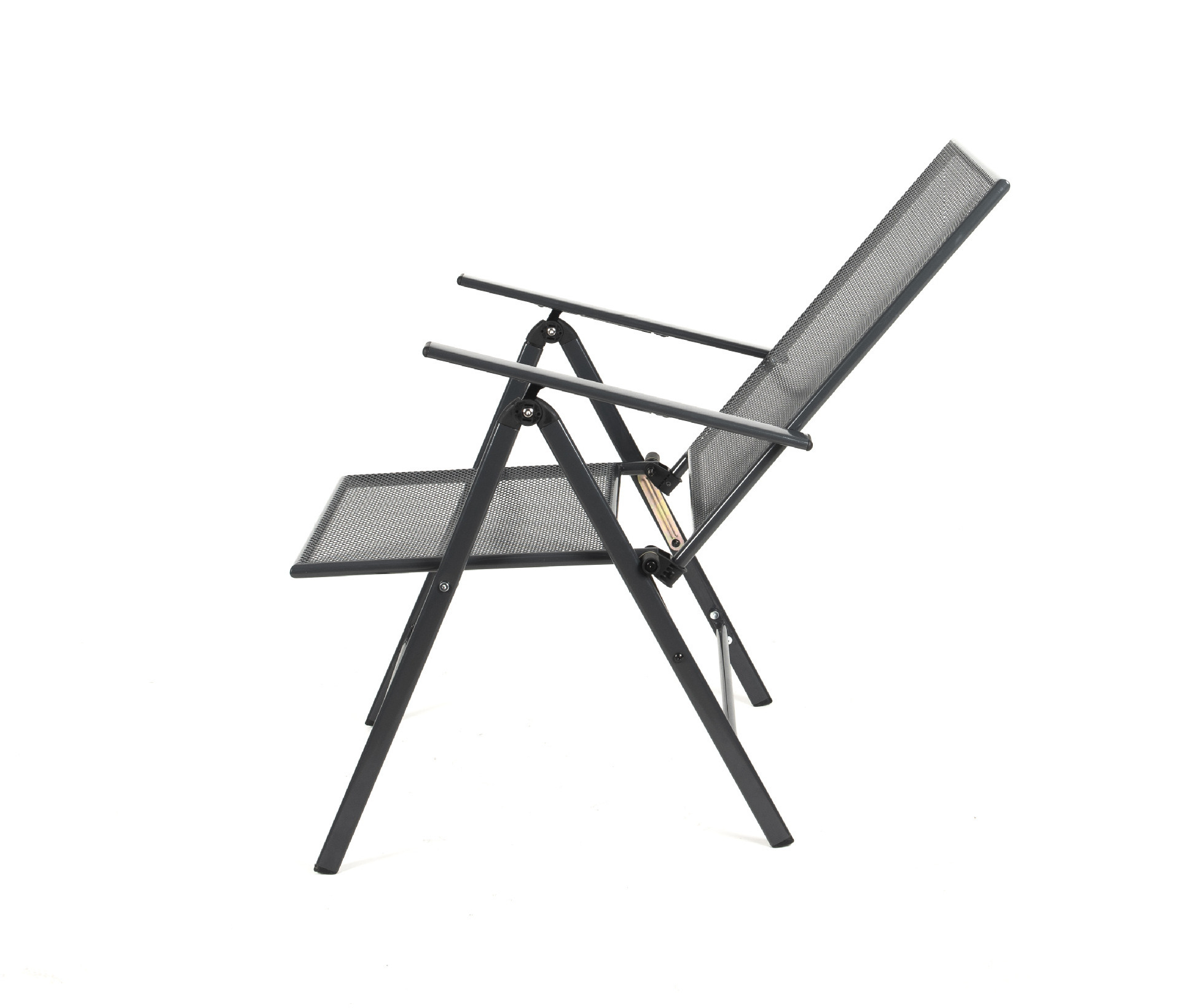 Patio Chairs Folding Lawn  Outdoor Sling Chairs 5 Level Adjustable Backrest Metal Frame Patio Dining Chairs for Camping