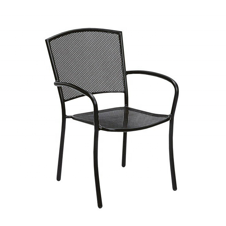 Outdoor Garden Furniture Metal High quality  solid factory Stacking patio dining chair