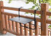 Outdoor Side Tables Outdoor Side Tables, Balcony Folding Hanging Railing Table, Adjustable Deck Patio Garden Table