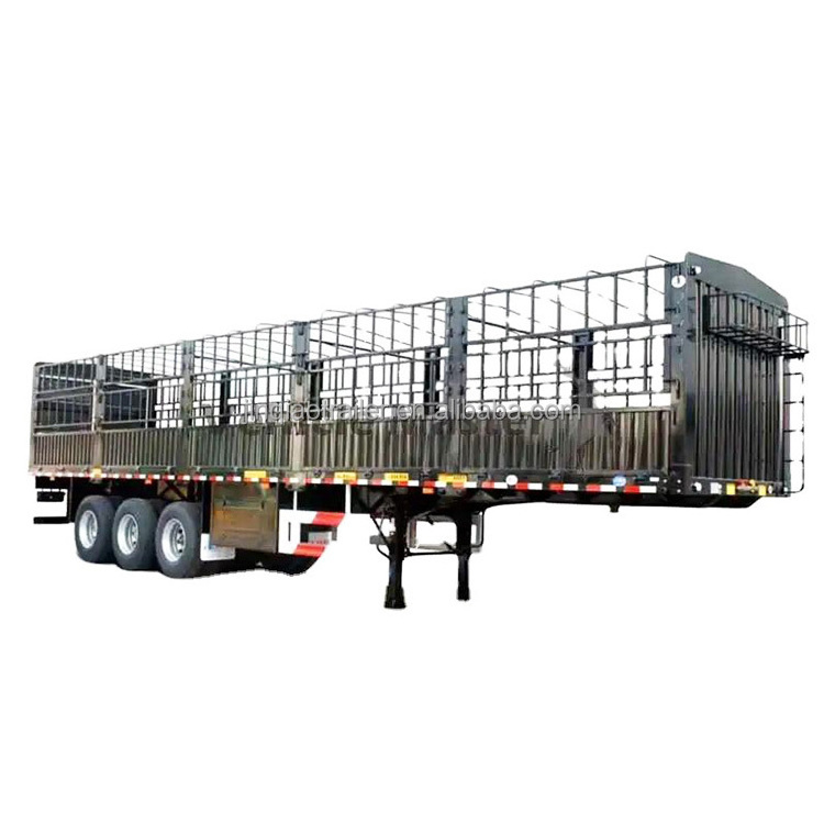 3 Axles 60Tons Sugar Cane Transport Trailer For Vietnam