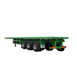 3 Axles 30 Ft Blue Cheap Flat Bed Semi Trailers Flatbed Container Trailer For Sale