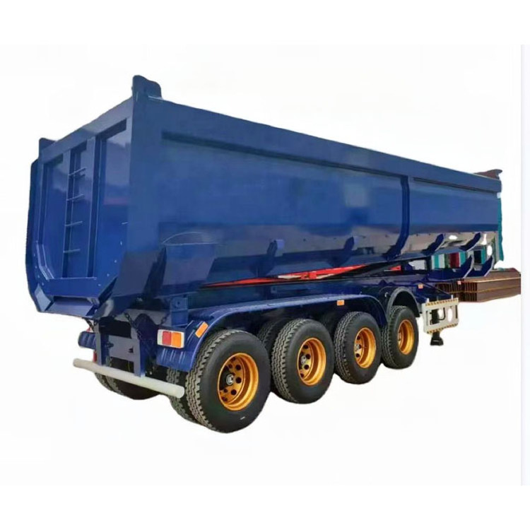 3 Axles Dumper Aggregate Side Dump 45Cbm Tipper Gooseneck Grain Dumping Semi Trailers For Sale