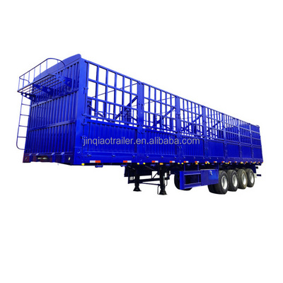 3 Axles 60Tons Sugar Cane Transport Trailer For Vietnam