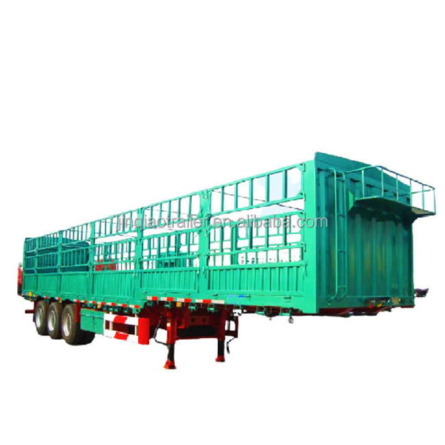 3 Axles 60Tons Sugar Cane Transport Trailer For Vietnam