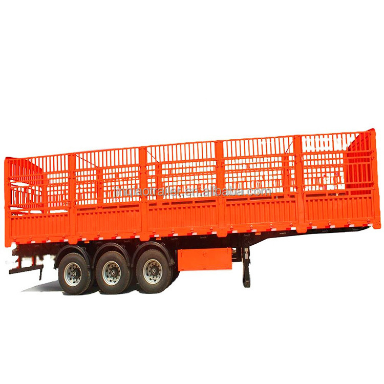 JINQIAO Brand New Container Wooden Motorcycle Transportation Net Fence Cargo Semi Trailer