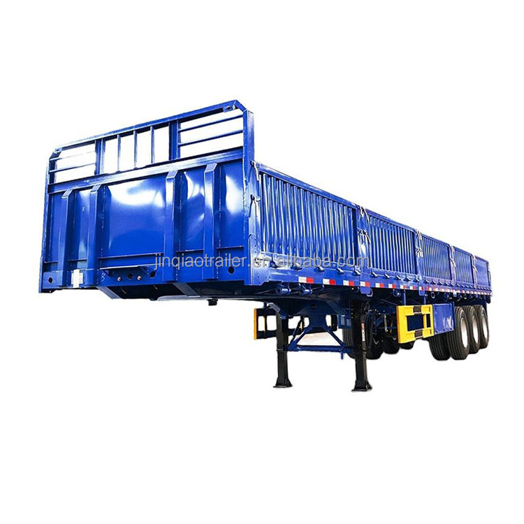 JINQIAO Brand New Container Wooden Motorcycle Transportation Net Fence Cargo Semi Trailer