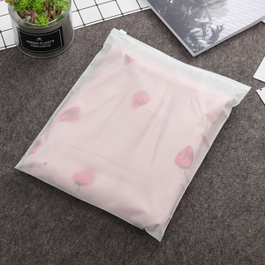 Custom print zipper zip lock transparent frosted PE/ EVA plastic garment packaging bag