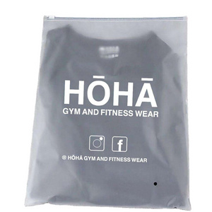 Dusty Proof Wholesale Eco Friendly Custom Frosted Zipper Bag For Cloth Packing